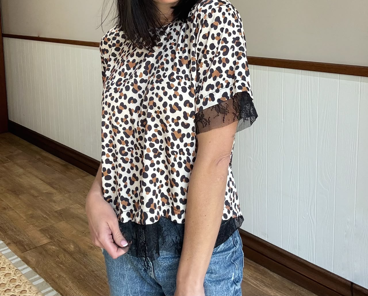 Lucia Lace top Brown